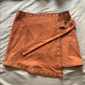 Baillie Brown Suede Lulus Skirt